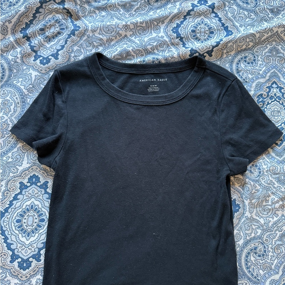 American Eagle Charcoal Crew Neck Tee